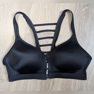 PINK Victoria's Secret Ultimate Push-Up Wireless‎ Bra Women's Large Zip Front